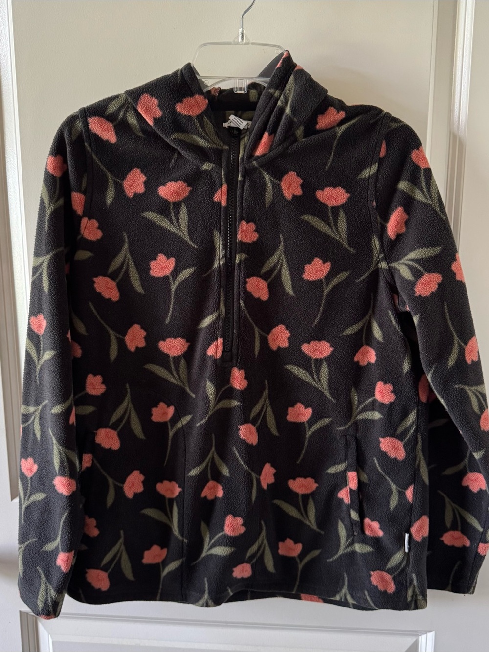 O’Neill Floral Half Zip Pullover Polar Fleece Hoodie